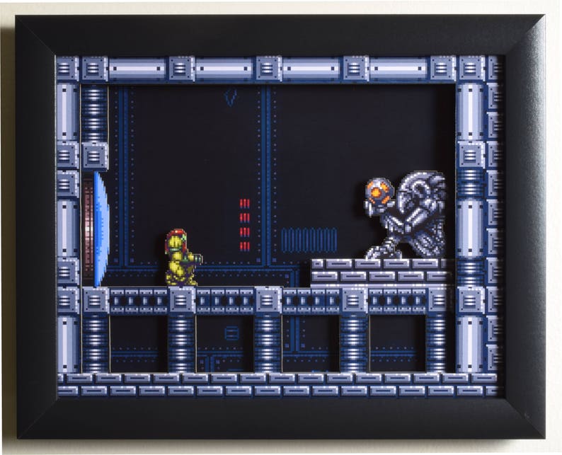Super Metroid Art  The Chozo  SNES  Super Nintendo  3D image 1