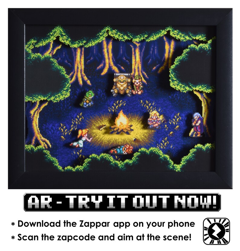 Chrono Trigger Shadow Box  Fiona's Forest  Campfire  image 2