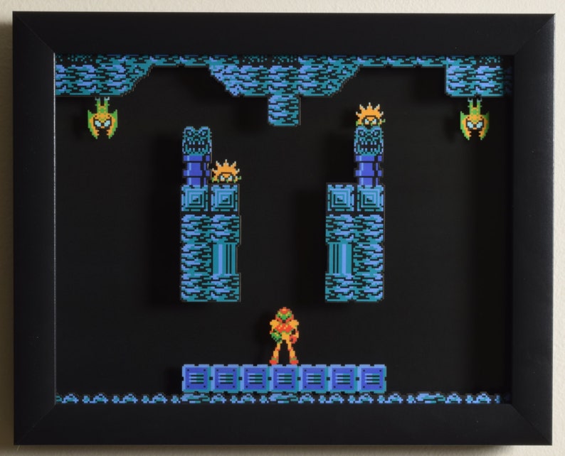 Metroid  Shadow Box  Brinstar  NES  Augmented Reality  3D image 3