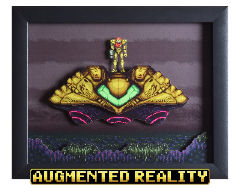 SUPERMETROID 3D Shadow Light Box