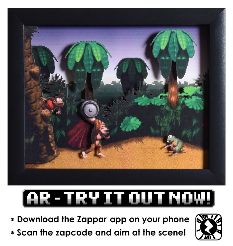 Donkey Kong Country Shadow Box  Jungle Hijinks  SNES  Super image 2