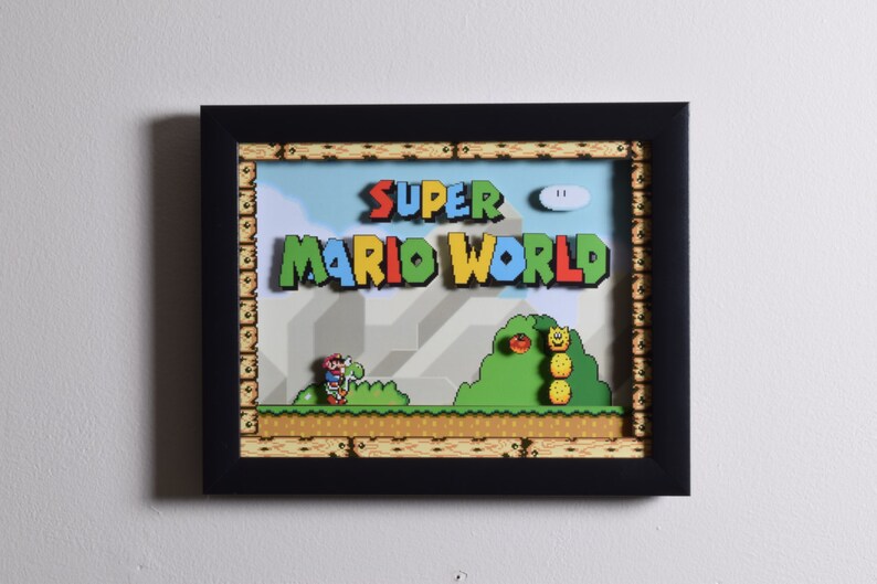 Super Mario World Shadow Box  Title Screen  SNES  Super image 4