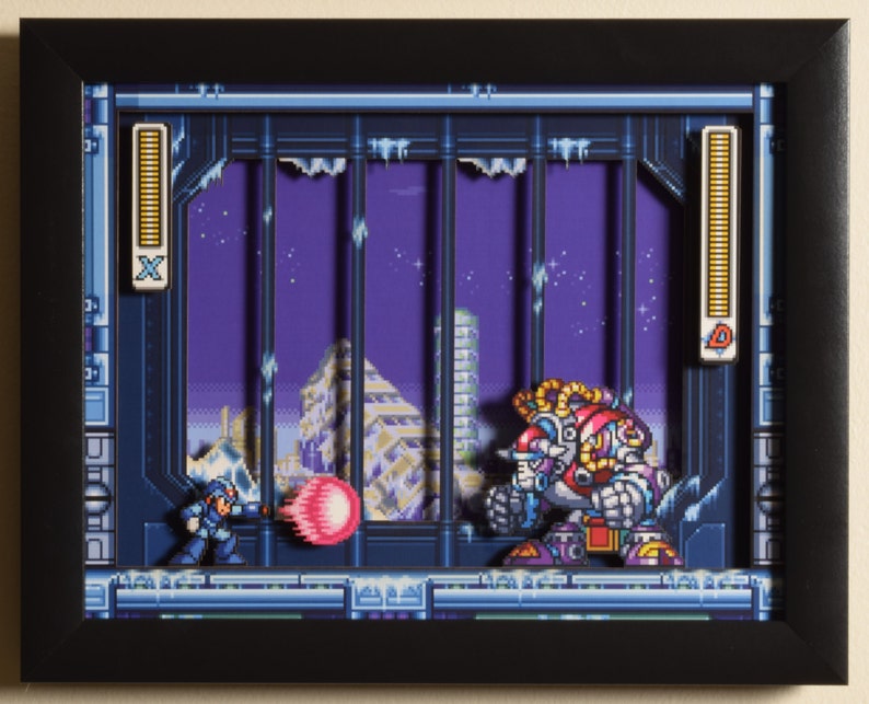 Mega Man X3 Shadow Box  Blizzard Buffalo  SNES  Super image 3