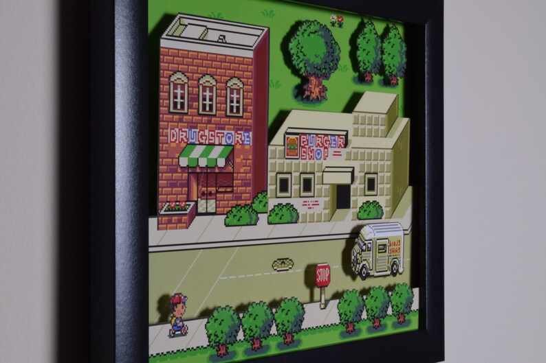 EarthBound Shadow Box  Onett  SNES  Super Nintendo  3D image 5