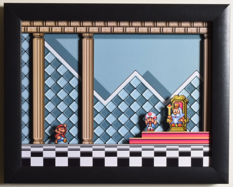 Super Mario All Stars Art  Throne Room  SNES  Super image 1
