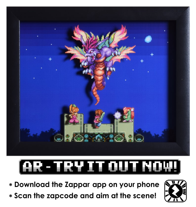 Secret of Mana Augmented Reality Shadowbox  Mana Beast  SNES image 2