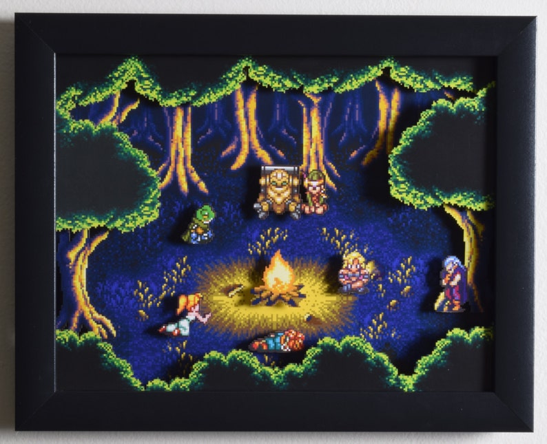 Chrono Trigger Shadow Box  Fiona's Forest  Campfire  image 3