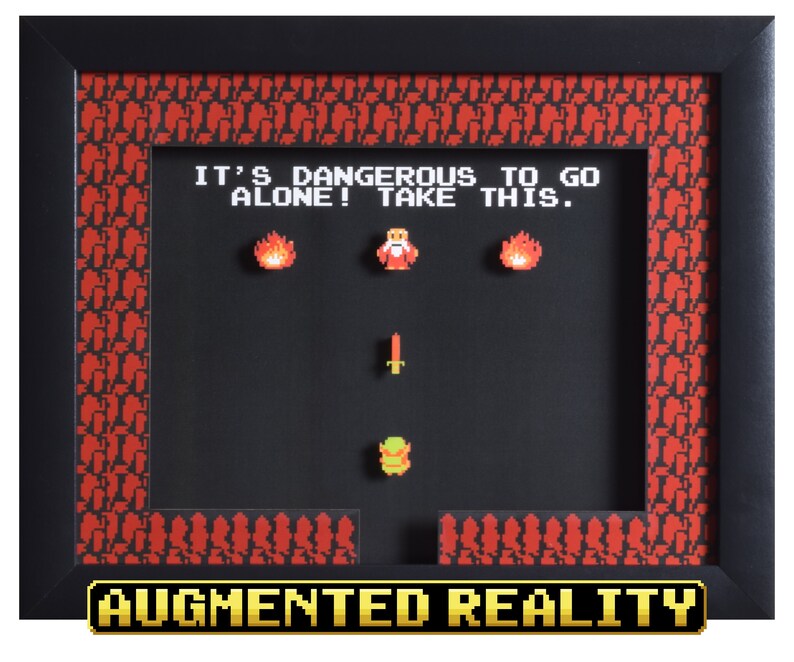 Legend of Zelda Shadowbox  Take This  NES  Nintendo  3D image 0