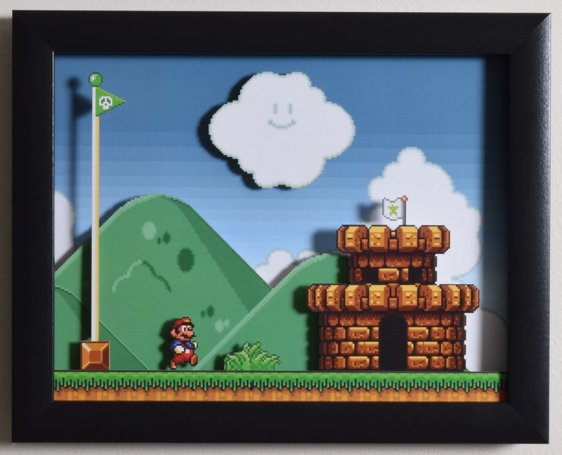 Super Mario All Stars Shadowbox  The Castle  SNES  image 3