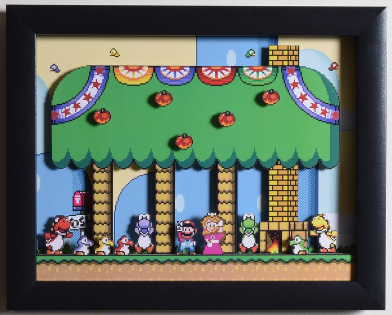 Super Mario World Augmented Reality Shadowbox  Yoshi's image 3