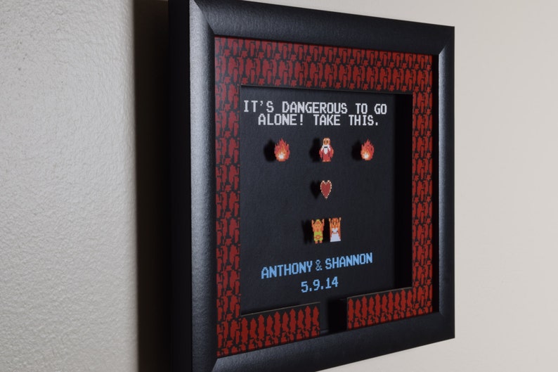 Legend of Zelda Shadow Box  Take This Custom  NES  Nintendo image 3