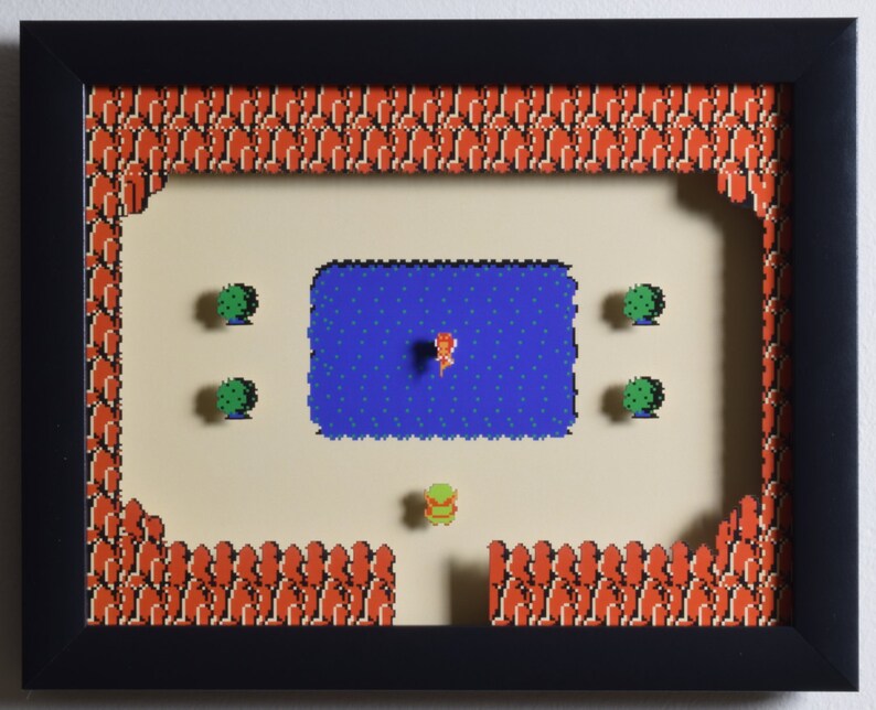 Legend of Zelda Art  The Fairy  NES  Nintendo  3D Shadow image 1