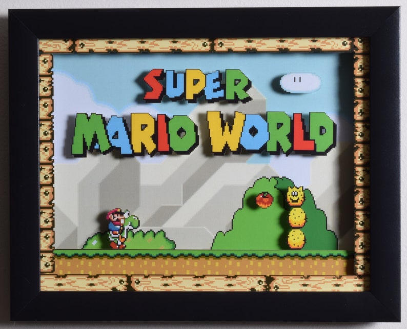 Super Mario World Shadow Box  Title Screen  SNES  Super image 3