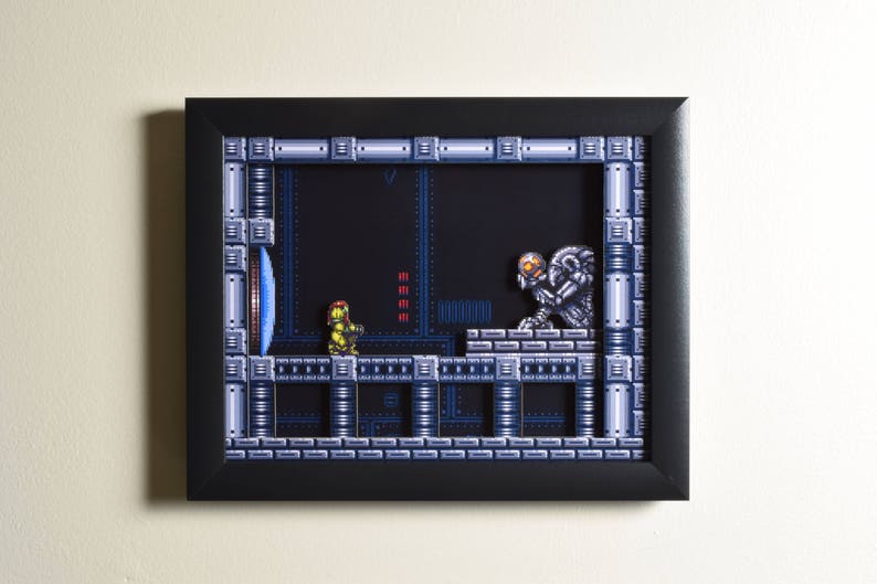 Super Metroid Art  The Chozo  SNES  Super Nintendo  3D image 2