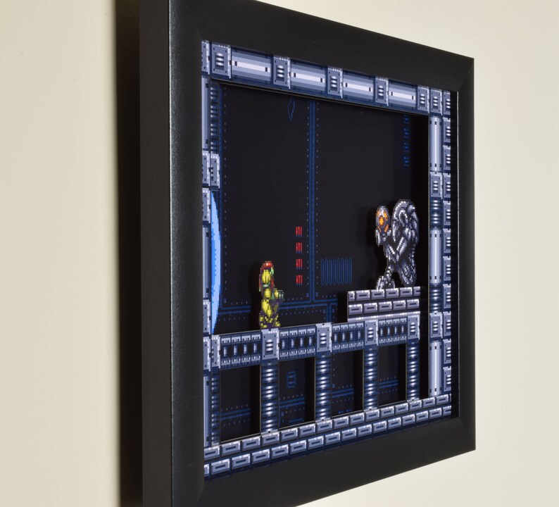 Super Metroid Art  The Chozo  SNES  Super Nintendo  3D image 3