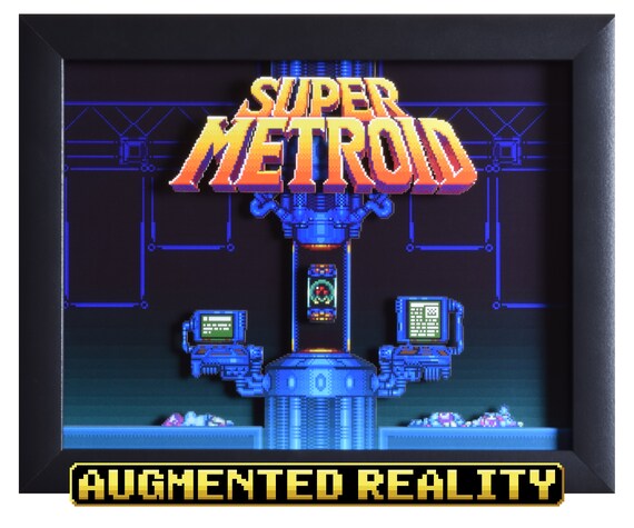 SUPERMETROID 3D Shadow Light Box