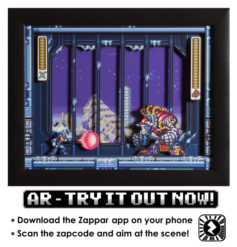 Mega Man X3 Shadow Box  Blizzard Buffalo  SNES  Super image 2