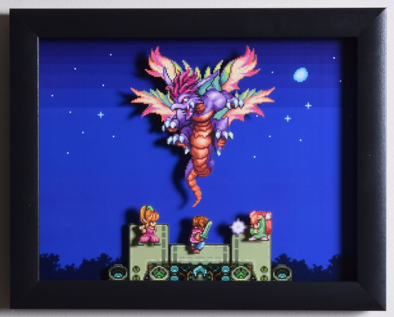 Secret of Mana Augmented Reality Shadowbox  Mana Beast  SNES image 3