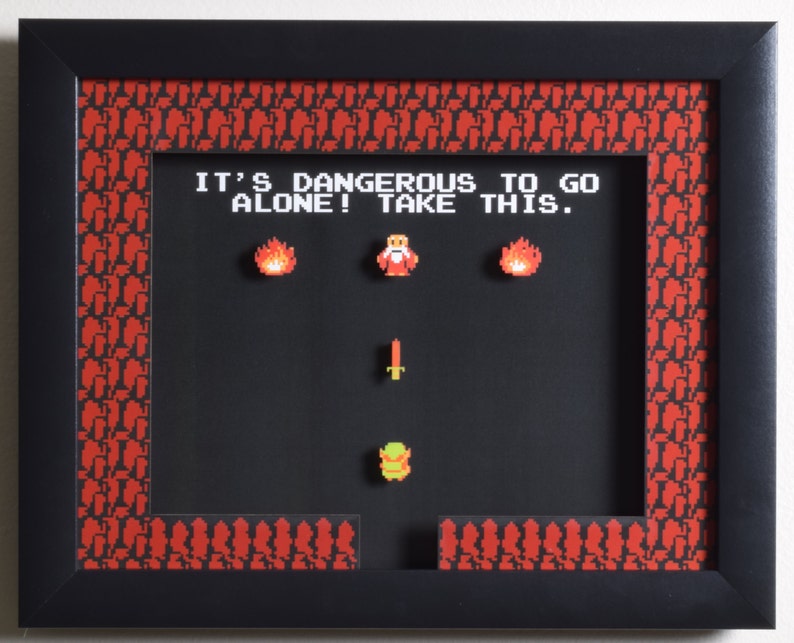 Legend of Zelda Shadowbox  Take This  NES  Nintendo  3D image 3