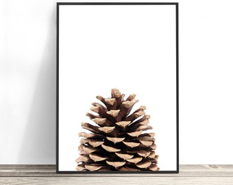 Pine Cone Print, Scandinavian Art, Nordic Print, Rustic Decor, Scandinavian Decor, Christmas Wall Art, Botanical Poster, Pinecone Home Decor