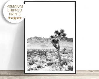 Joshua Tree Print, Desert Print, Bohemian Decor, Black and White Southwestern Decor, Desert Wall Art, Joshua Tree Poster, Desert Photography