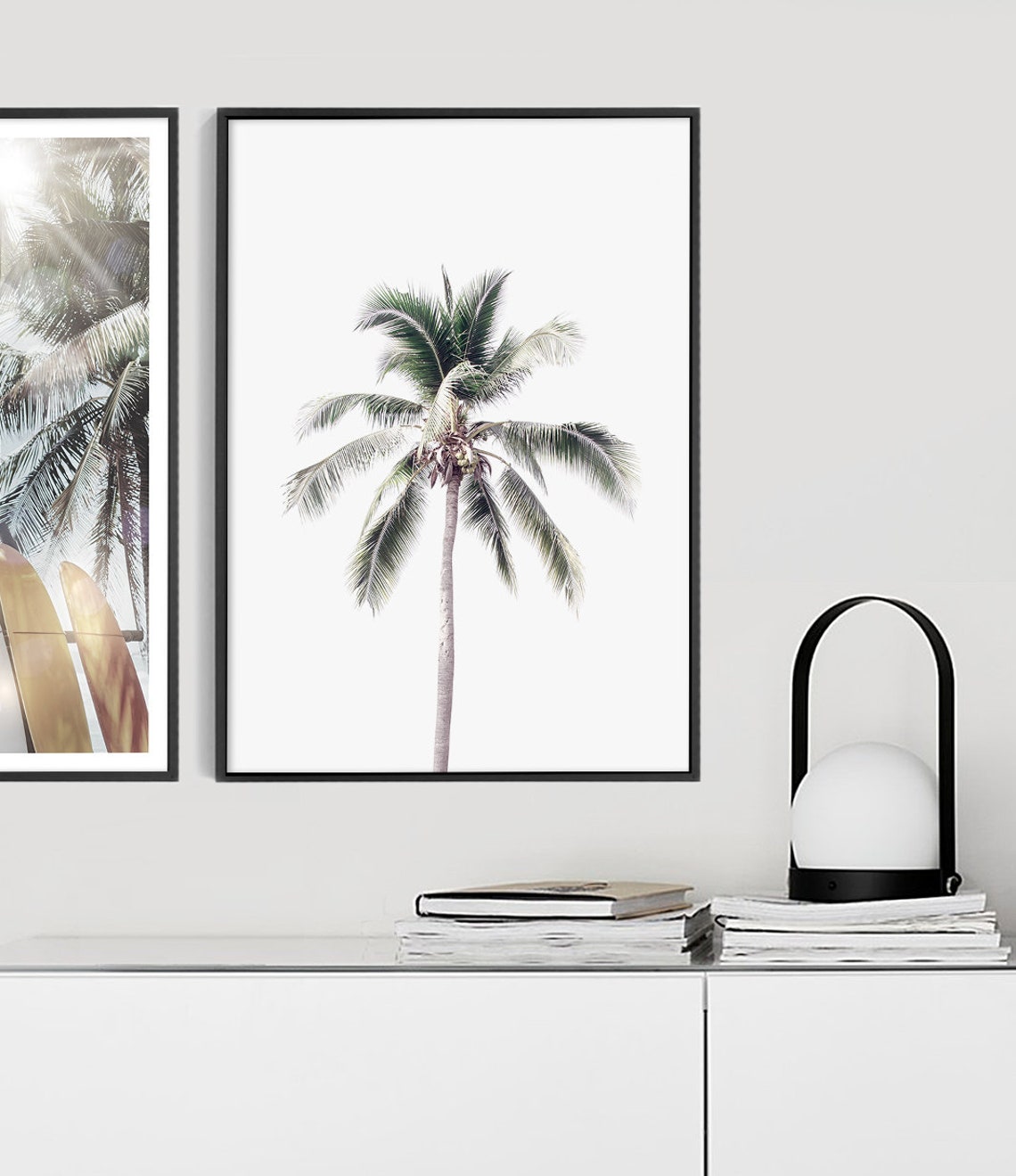 Palm Tree Wall Art Tropical Decor Coastal Art Beach Print Etsy