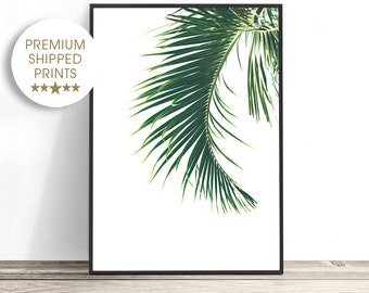 Palm Leaf Print, Tropical Decor, Tropical Leaf Print, Botanical Print, Green Leaf Wall Art, Plant Print, Poster