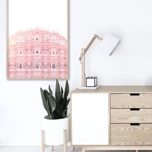 Hawa Mahal Jaipur, Indian Art, Palace of Winds, Architecture Print, Blush Pink Wall Art, Pink Print, Travel Photography Print, Pink Art image 4