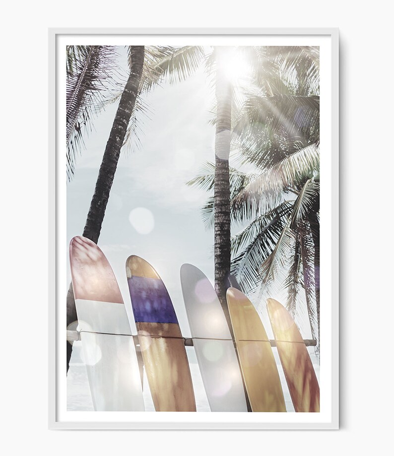Surfboard Wall Art Beach Print Surf Wall Art Beach Decor Etsy