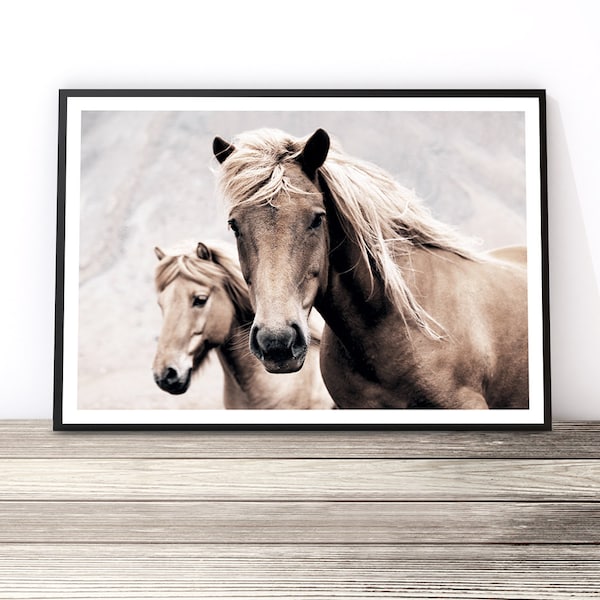 Horse Print, Farmhouse Decor, Rustic Wall Art, Boho Decor, Horse Photography, Animal Art, Southwestern