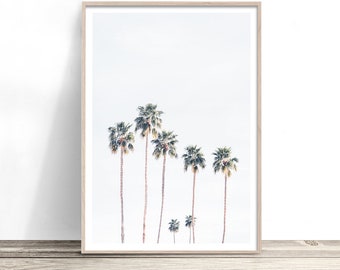 Palm Tree Print | Palm Springs Photography | Modern Coastal Boho Wall Art | California LA Photo Art Print | Palms Poster | Beach House Decor