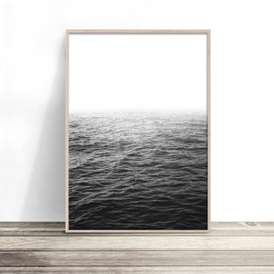 Ocean Print, Black and White Photography, Ocean Art Photo Prints, Large Wall Art, Coastal Decor, Beach House