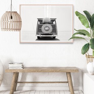 Vintage Surf Poster Black and White Surf Print Coastal Decor Surfer Gifts Surfing Wall Art Photography Retro Surf Van Surf Decor Bild 3