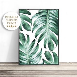Monstera Print, Monstera Leaf Wall Art, Tropical Leaf Print, Botanical Print, Monstera Plant Print