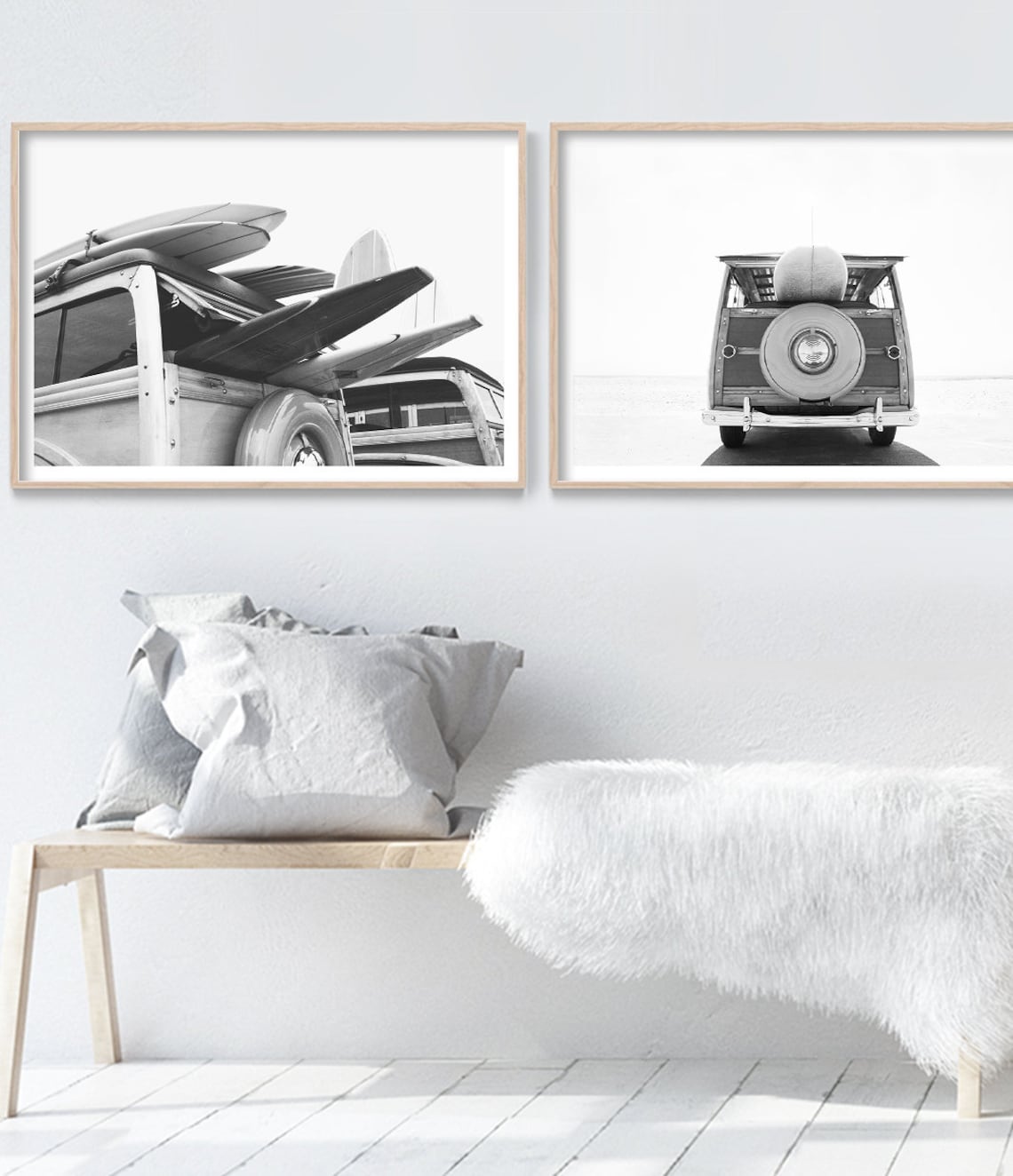 Surf Art Vintage Beach Wall Art Black and White Surf Print Etsy