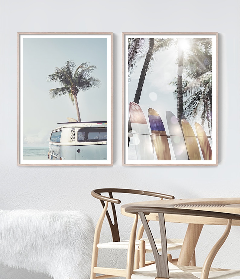 Surfboard Wall Art Beach Print Surf Wall Art Beach Decor Etsy