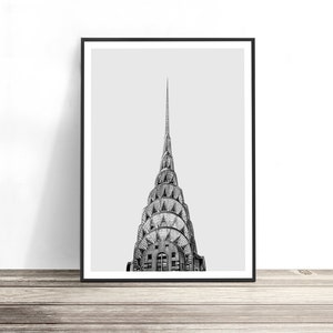 Chrysler Building Print, New York Art, New York City Artwork, Architecture Print, New York Wall Art, Black and White Modern Wall Art, Poster