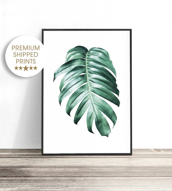 Monstera Print, Monstera Leaf Wall Art, Green Tropical Leaf Botanical Art, Monstera  Plant Artwork, Poster Print - Etsy