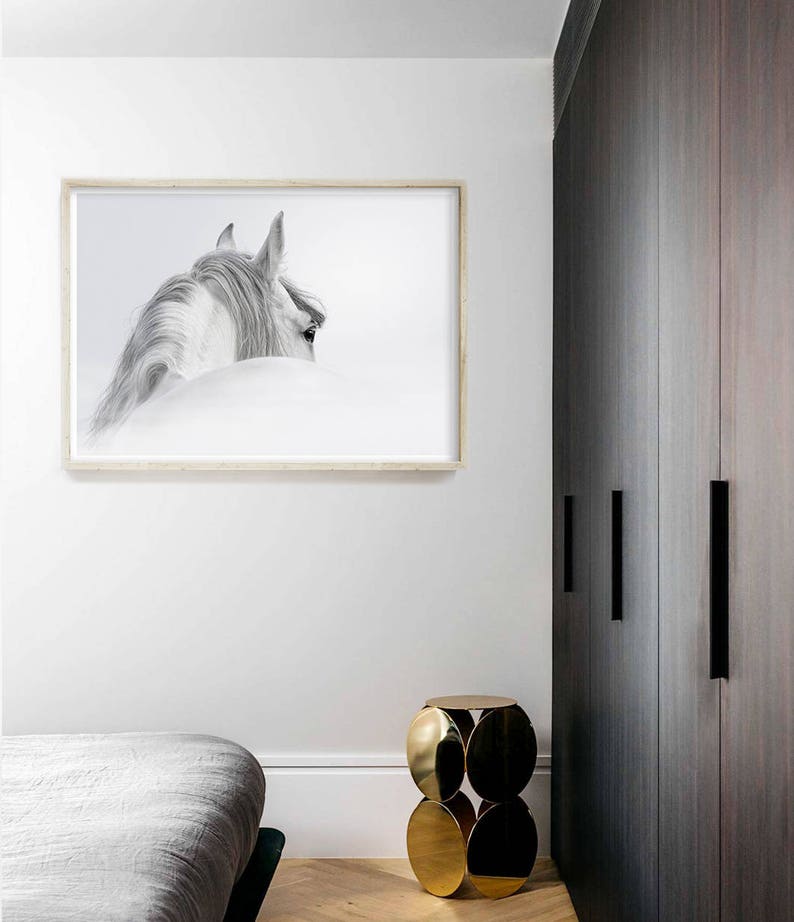 Black and White Horse Print, Horse Wall Art, Horse Photography, Animal Art, Horse Art Print, Gift for Horse Lover, Horse Decor image 3