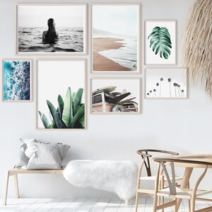 Ocean Print, Coastal Decor, Beach Wall Art, Black and White Photography Print image 5