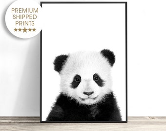 Baby Panda Wall Art Print | Kids Room Decor | Baby Boy Nursery Wall Art | Panda Gift | Nursery Animal Print