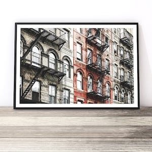 New York Print, Urban Art, Architectural Print, New York City Photo, New York Fire Escapes Photography, New York Art, New York Wall Art
