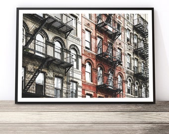 New York Print, Urban Art, Architectural Print, New York City Photo, New York Fire Escapes Photography, New York Art, New York Wall Art