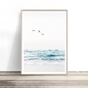 Beach Wall Art | Coastal Wall Art | Beach Prints | Beach Decor | Coastal Decor | Ocean Photography | Beach House Decor | Waves Ocean Print