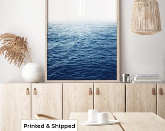 Ocean Wall Art Photography Print | Waves Seascape, Coastal Wall Decor, Deep Blue Art, Beach House Decor, Bedroom, Large Living Room Print