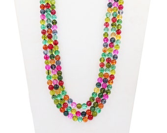 multi color beads handmade necklace jewelry