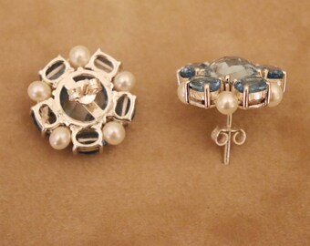 Orecchini A Perno In Argento 925 Con Tanzanite 4 Mm - Pietra Naturale 1/2 Carati - Silverspeck - Foto 3