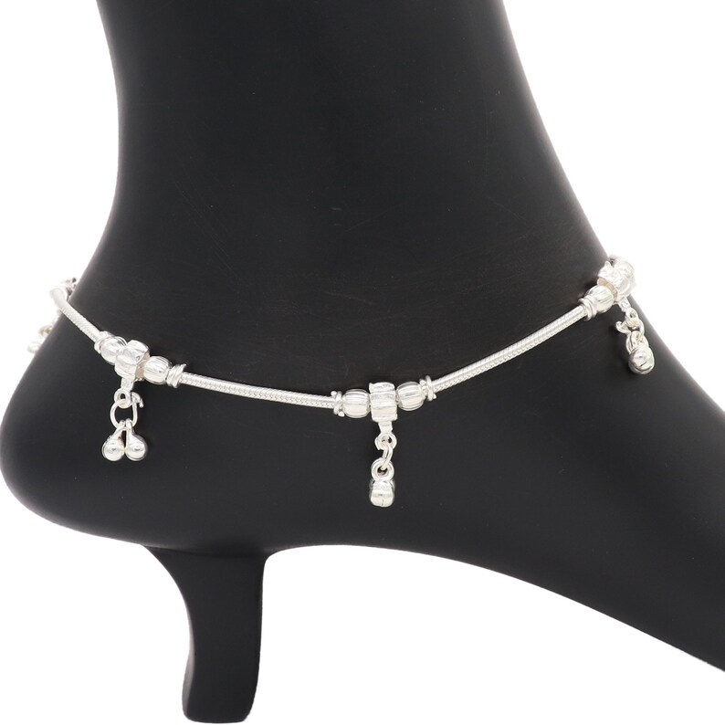 Tribal /& Vintage Look 925 Solid Sterling Silver Chain Anklet Handmade JewelleryFor Gift