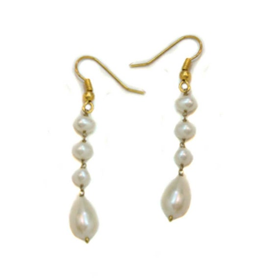 18ct gold cheap pearl earrings
