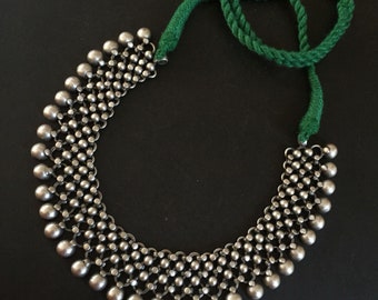 Vintage Pure 925 Silver Necklace, Handcrafted Silver Necklace, silver Choker necklace, Antique Silver Necklace, Jewelry